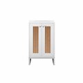 James Martin Vanities Chianti 20in Single Vanity Cabinet, Glossy White, Brushed Nickel E303-V20-GW-BNK